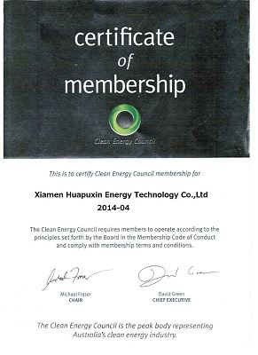 Certificate of Membership of Clean Energy Council of tile hook solar mounting(001)