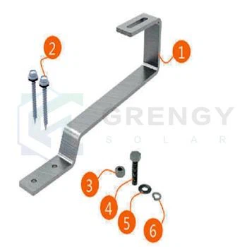 solar roof mount flat tile hook Solar Roof Hook for Tile Roof