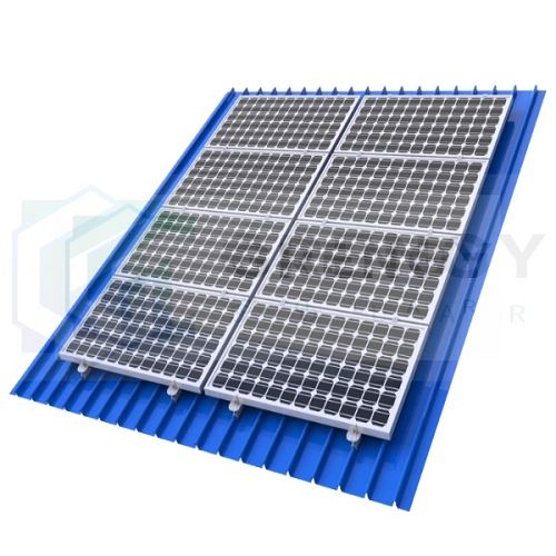 solar roof mounting using Solar seam clamp(001)