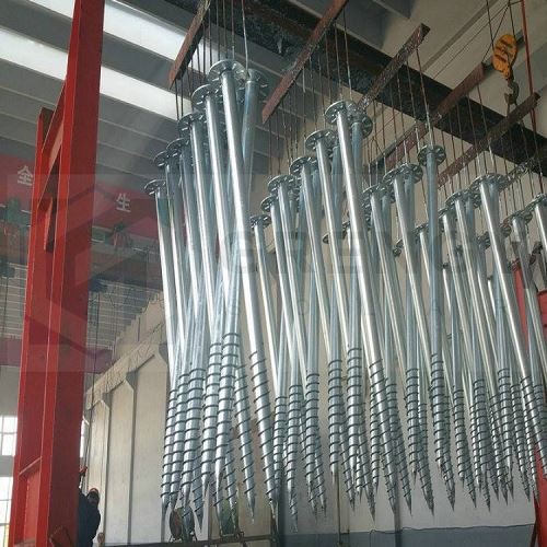 production process of adjustable screw pile with little blades(001)
