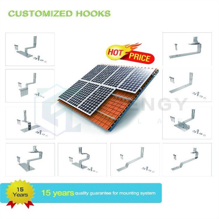 solar hook for tile roof