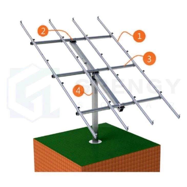 Piling Mount Structure with Single Pole