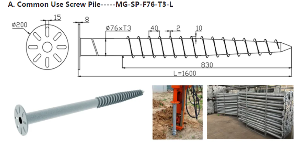 Helical Piers Ground Screw Pile Helical Piers Ground Screw Pile